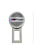 Bmw M Power Logolu İkaz Ses Susturucu Metal Toka 2 Adet thumbnail 1