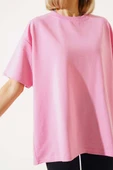 Oversize Basic T-shirt Pembe thumbnail 4