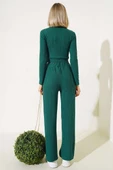 Armalı Büzgülü Crop İkili Takım Zümrüt thumbnail 3