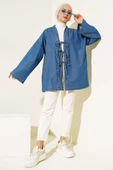 Önü İp Bağlamalı Kot Kimono Kot Mavisi thumbnail 2