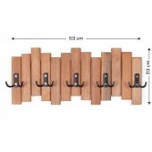 Ahşap Duvar Ve Kapı Askısı Elbise Askılık Piyano Modeli 5 Askılı - 2