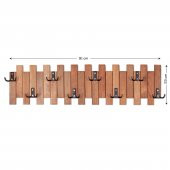 Ahşap Duvar Ve Kapı Askısı Elbise Askılık Çit Model 8 Askılı - 3