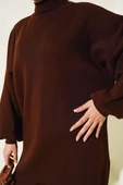 Balon Kol Basic Triko İkili Takım Kahve - 4
