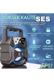 1057 Işıklı Bluetooth Hoparlör Taşınabilir Kablosuz Ses Bombası Speaker - 3