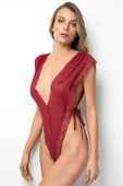 Miorre Derin Göğüs ve Sırt Dekolteli Güpürlü Gecelik-41 thumbnail 1