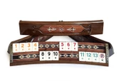 Helena Wood Art Mozaikli Oval Masif Okey Takımı Gül - 1