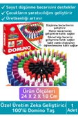 Premium Eğitici El Göz Koordinasyonu Zeka Üretkenlik Merak Keşif Geliştirici 100'lü Domino Taş thumbnail 1