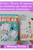 Premium Eğitici El Göz Koordinasyon Zeka Geliştirici Matematik Sayılar Yaz Sil Aktivite Kartları thumbnail 2