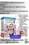 Premium Duyusal Gelişim Görsel Algı Eğlenceli Öğrenme Çocuk Kış Mevsim Tanıma Eğitim Kartları thumbnail 1