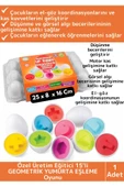 Premium Çocuk Eğitici El Göz Koordinasyonu Zeka Geliştirici 15'li Geometrik Yumurta Eşleme Oyunu thumbnail 1