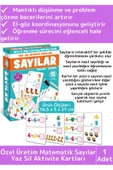 Premium Eğitici El Göz Koordinasyon Zeka Geliştirici Matematik Sayılar Yaz Sil Aktivite Kartları thumbnail 1