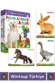 Premium Eğitici Görsel Algı Dil Öğrenme Eğlenceli Öğrenme Dokun Hisset Çiftlik Hayvanları&Meyveler thumbnail 3