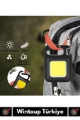 Premium USB Şarjlı 3 Mod Açacaklı El Feneri Mıknatıslı 1000 Lümen Cep Boy LED Anahtarlık - 3