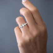 0,60 Karat Pırlanta Tria Yüzük - 5