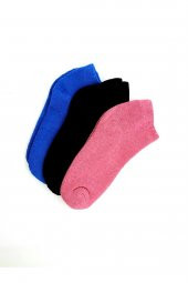 RENKLİ DESENSİZ HAVLU KADIN PATİK 3LÜ 36-40 - 1