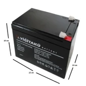 12 V 12 Ah-Amper Ups Kuru Tip Agm Yiğit Akü - 1