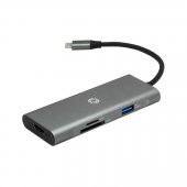 FRISBY FA-7712TC TYPE-C 7-IN-1 MULTI PORT HUB - 1