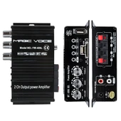 Magicvoice YW-406L 12 Volt 100 Watt Motosiklet Bluetooth Amfi Usb Sd Kart 2 Kanal Pazarcı Anfi 154X80X42Mm - 2
