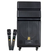 Shile SL-1612B El Mikrofonlu Kumandalı Taşınabilir Hoparlör Usb Sd Kart Bluetooth Dış Mekan Hoparlör thumbnail 1