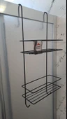 LEVA DUŞA KABİN RAFI ASKILI 2 KATLI - 62x21x27 cm SİYAH BOYALI ( LV-73858 ) - 2