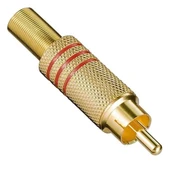 Ayt PM-26484 Tos Rca Fiş Metal Gold Erkek Konnektör Rca Soket Fişi - 2