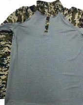 Tactic Operasyon Tişörtü Combat Tişört Gri Dijital Desen - 4