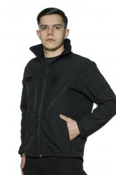 SS Çapraz Cepli Askeri Tactical Softshell Polar Mont Siyah - 5