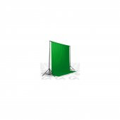 Chromakey-Green Screen-Greenbox- Yeşil Fon Perde (3X3M) +Fon Standı - 2