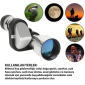 TriLine 8x20 HD Çözünürlük 1000m Görüş Taşınabilir Metal Monoküler Mini Cep Dürbün thumbnail 5