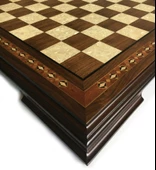 Helena Wood Art El Yapımı Masif Ahşap Sedefli Satranç Tablası Ceviz 59x59cm - 6