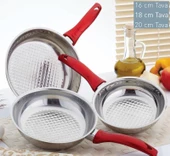 Gülsan Jasmin Çelik Tava Seti 3 Parça 16cm 18cm 20cm - 2