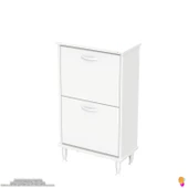 Modilayn UMAY Ayaklı Kapı Önü 52 x 90 x 26 cm’ lik 2 Düşer Kapak 4 Göz Bölmeli Ayakkabılık - 6