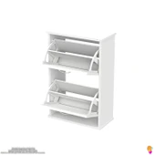 Modilayn UMAY Ayaklı Kapı Önü 52 x 90 x 26 cm’ lik 2 Düşer Kapak 4 Göz Bölmeli Ayakkabılık - 7