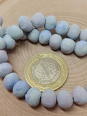 Mavi-Yeşil Pigmentli Seramik Boncuk Dizi 8-9mm/29cm (54240) thumbnail 2