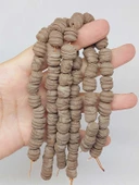 Kahverengi Tırtıklı Mat Seramik Boncuk Dizi 10-12mm/24cm (54226) thumbnail 1