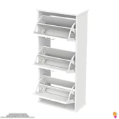 Modilayn VARBİ Asma Kapı Önü 52x115x25,5 cm’ lik 3 Düşer Kapak 6 Göz Bölmeli Ayakkabılık - 8