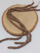 Kahverengi Tırtıklı Mat Seramik Boncuk Dizi 10-12mm/34cm (54218) thumbnail 3