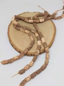 Kahverengi Pigmentli Tırtıklı Mat Seramik Boncuk Dizi 12-14mm/35cm (54212) thumbnail 3