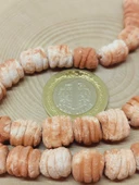 Kahverengi Pigmentli Tırtıklı Mat Seramik Boncuk Dizi 10-12mm/24cm (54224) thumbnail 2