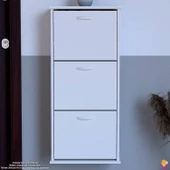 Modilayn VARBİ Asma Kapı Önü 52 x115x26 cm’ lik 3 Düşer Kapak 6 Göz Bölmeli Ayakkabılık - 4