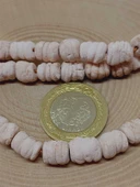 Beyaz Tırtıklı Mat Seramik Boncuk Dizi 8-9mm/27cm (54220) thumbnail 2