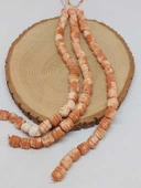 Kahverengi Pigmentli Tırtıklı Mat Seramik Boncuk Dizi 10-12mm/24cm (54224) thumbnail 3