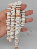 Kahverengi Pigmentli Yassı Mat Seramik Boncuk Dizi 10-12mm/23cm (54210) thumbnail 1