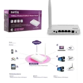 NETİS DL-4312 Kablosuz Modem Router 4 Port 150 Mbps Adsl2 - 1