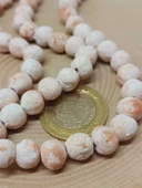 Kahverengi Pigmentli Mat Seramik Boncuk Dizi 8-9mm/30cm (54192) thumbnail 2