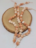 Kahverengi Pigmentli Mat Seramik Boncuk Dizi 10-12mm/24cm (54188) thumbnail 3