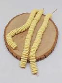 Sarı Pigmentli Yassı Mat Seramik Boncuk Dizi 10-12mm/23cm (54198) thumbnail 3