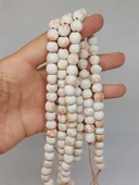 Kahverengi Pigmentli Mat Seramik Boncuk Dizi 8-9mm/30cm (54192) thumbnail 1