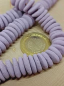 Mor Pigmentli Yassı Mat Seramik Boncuk Dizi 10-12mm/23cm (54200) thumbnail 2