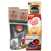 AVANTAJ DEMLİK POŞET ÇAY ve SÜPER MUTFAK PAKETİ (ÇAY-ŞEKER KAHVE-SÜT TOZU-NESCAFE) - 1
